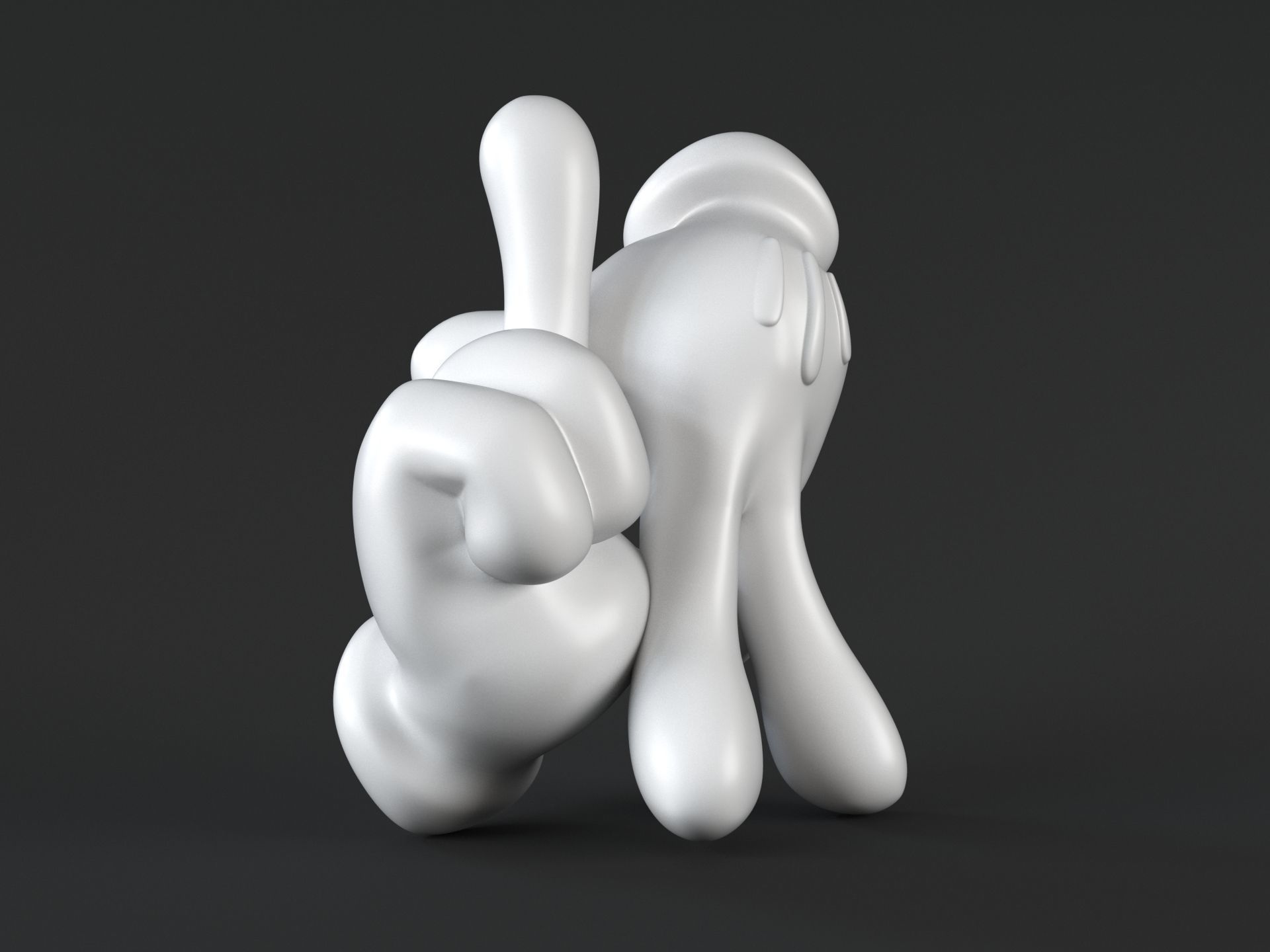 Mickey Hand LA 3D print model_8