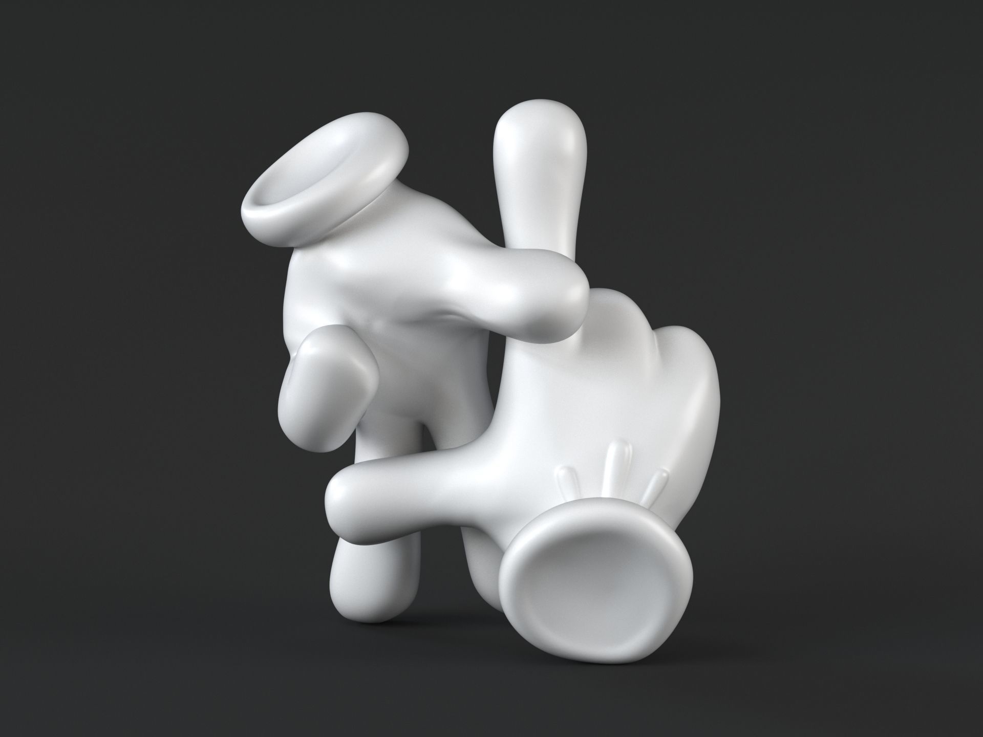 Mickey Hand LA 3D print model_5