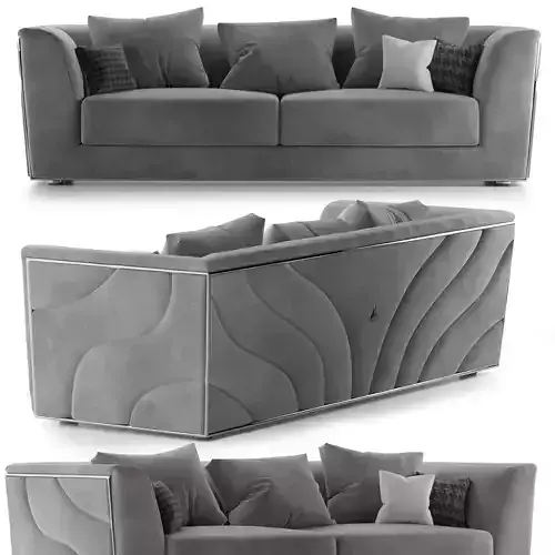 Infinity Walnut Sofa 3D model