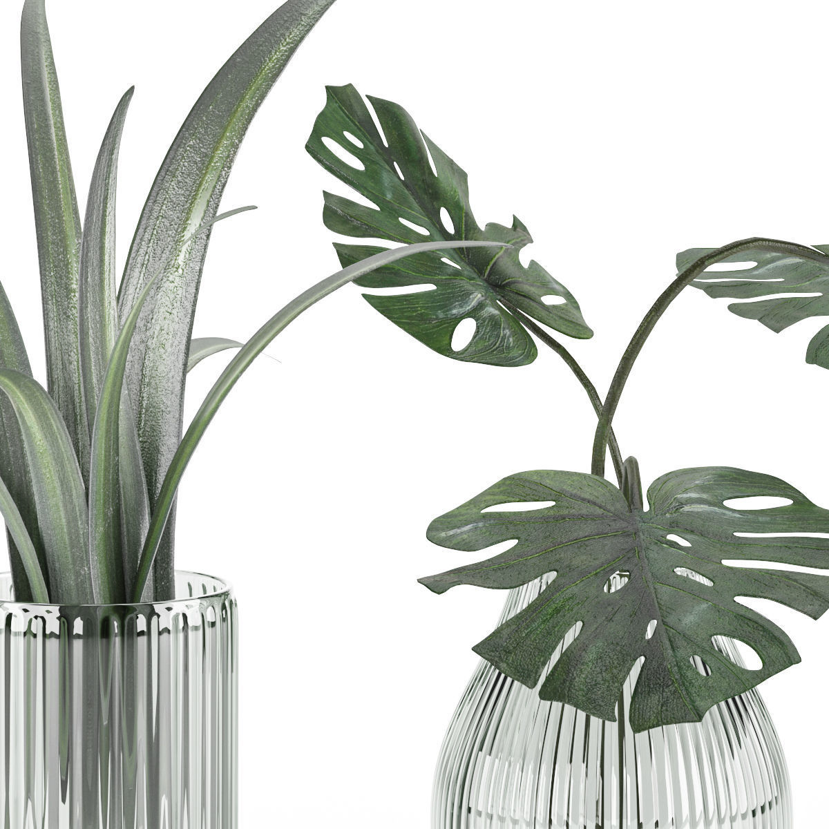 green bouquet composition  3D model_3