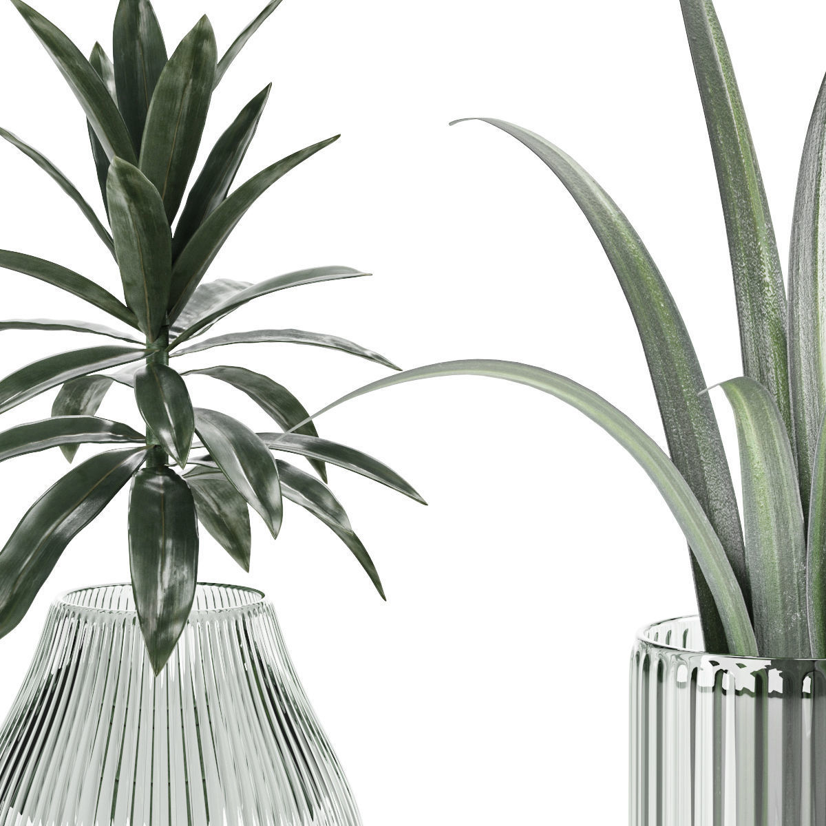 green bouquet composition  3D model_1