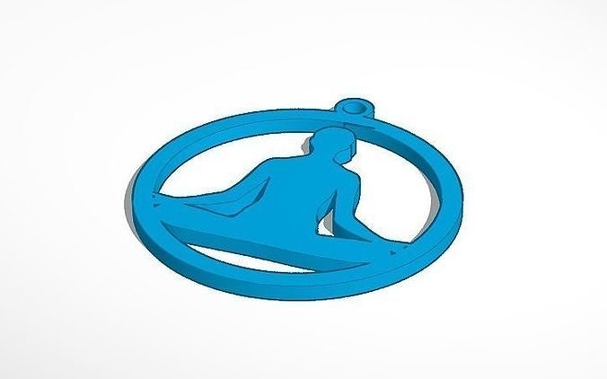 Happy Yoga keychain 2 3D print model