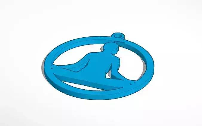 Happy Yoga keychain 2 3D print model