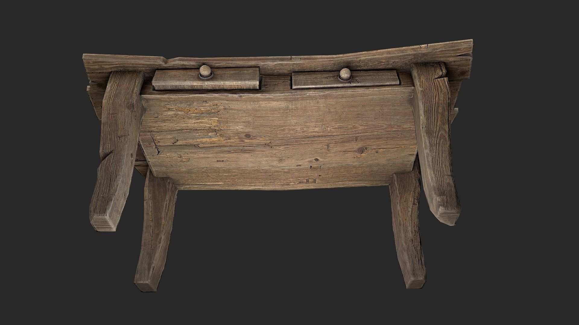 Medieval Lab table Low-poly 3D model_14