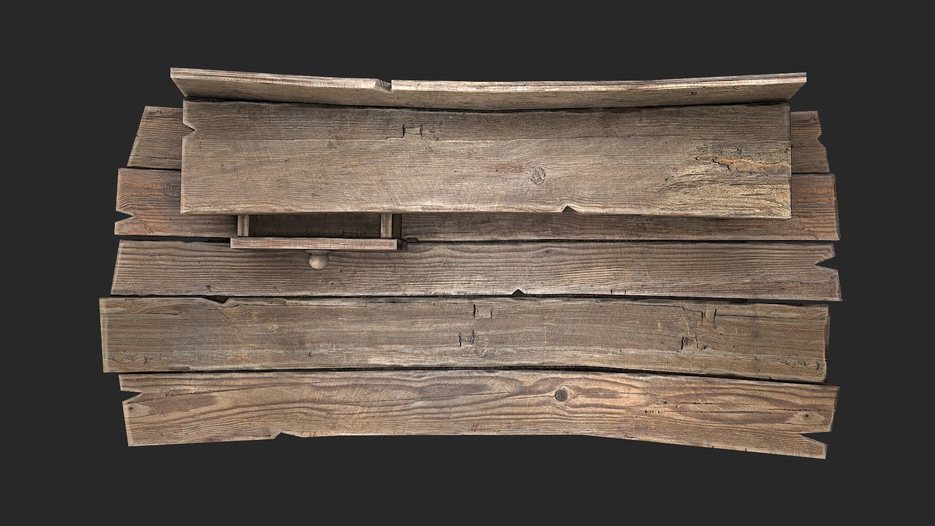 Medieval Lab table Low-poly 3D model_10