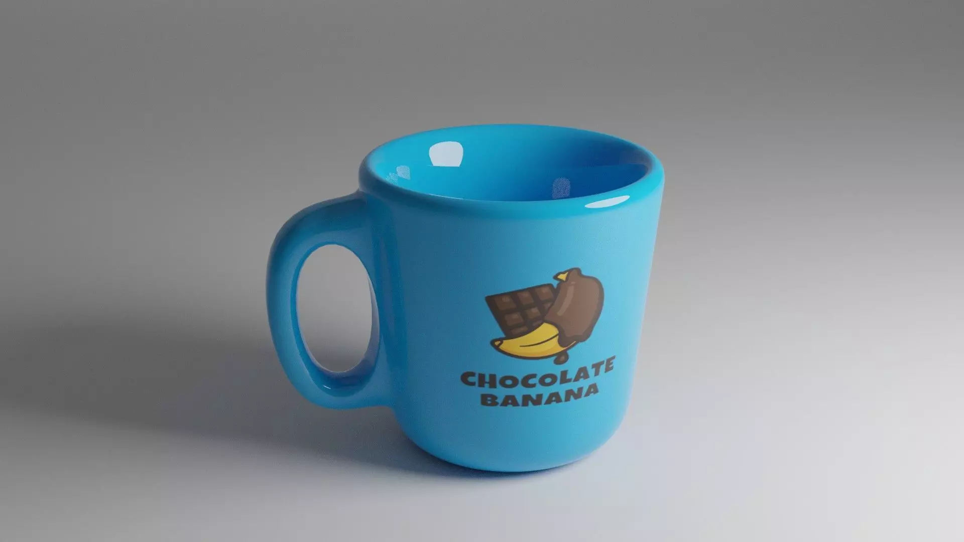 Chocolate banana saliva glass 3D model