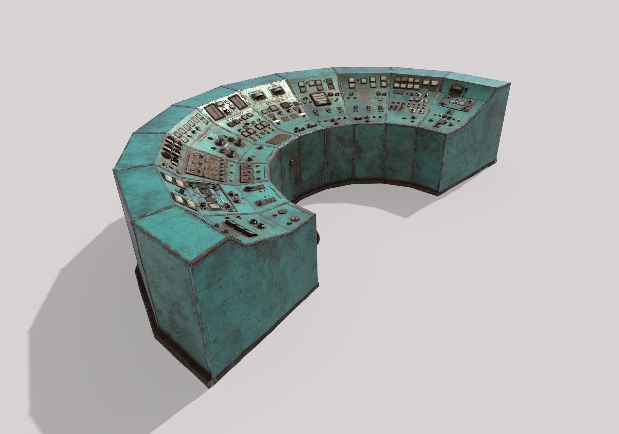 Old Control Panel 3D model_1
