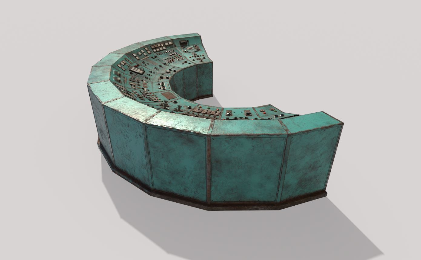 Old Control Panel 3D model_4
