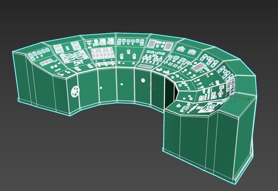 Old Control Panel 3D model_11