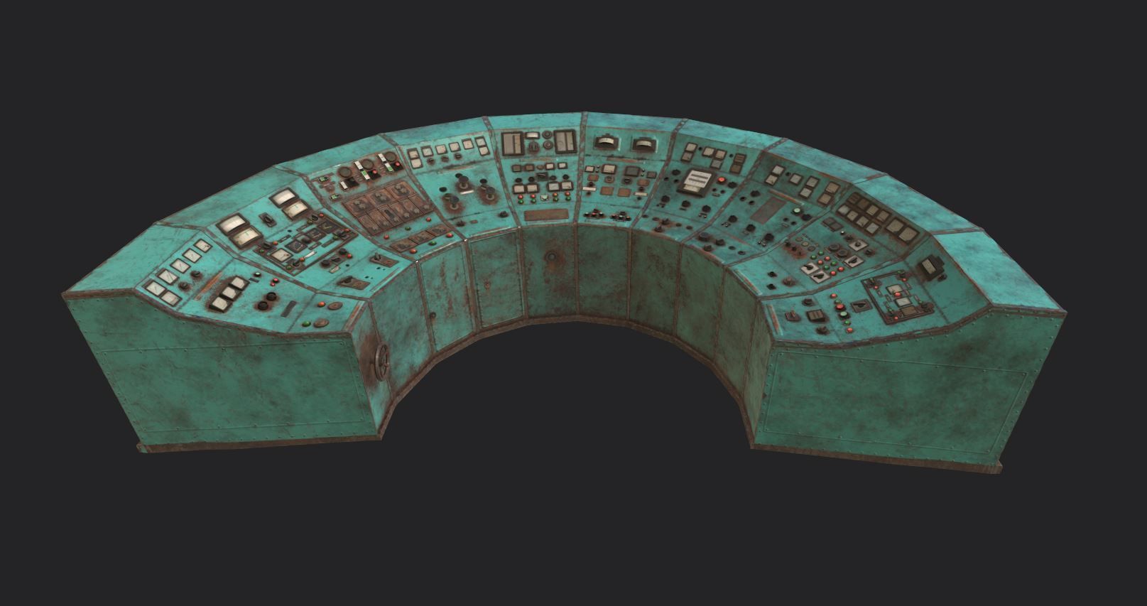 Old Control Panel 3D model_2