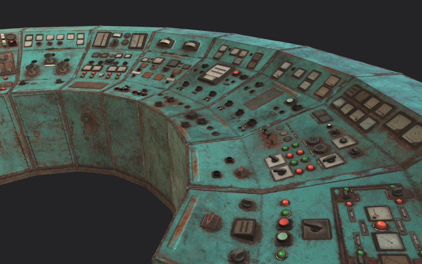 Old Control Panel 3D model_7