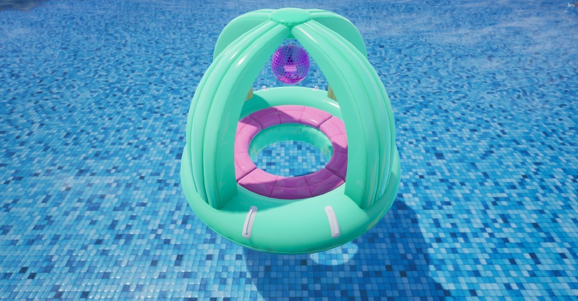 Pool Inflatable floats Low-poly 3D model_5