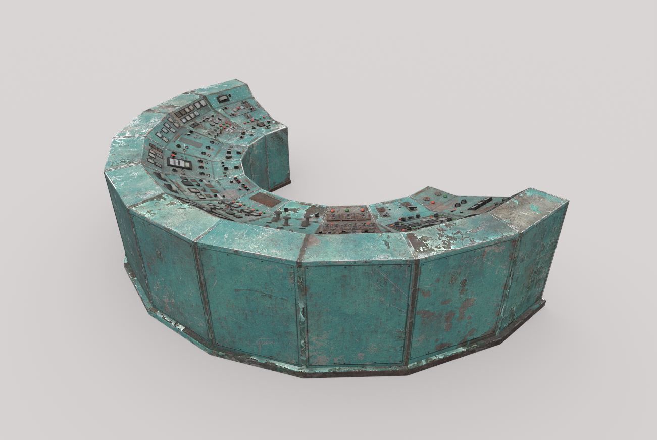 Very Old Control Panel 3D model_7