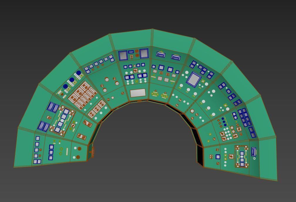 Very Old Control Panel 3D model_12