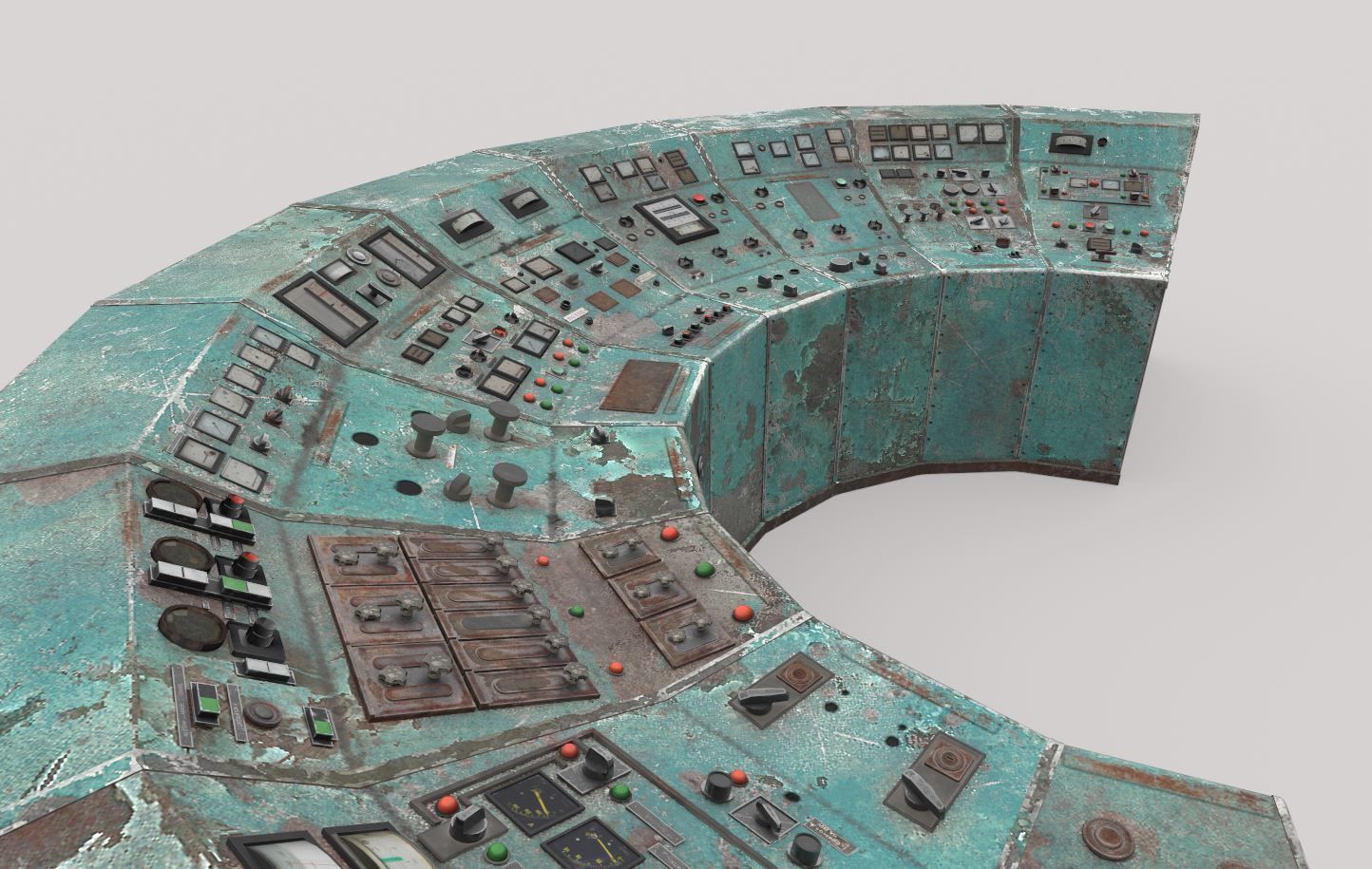 Very Old Control Panel 3D model_6