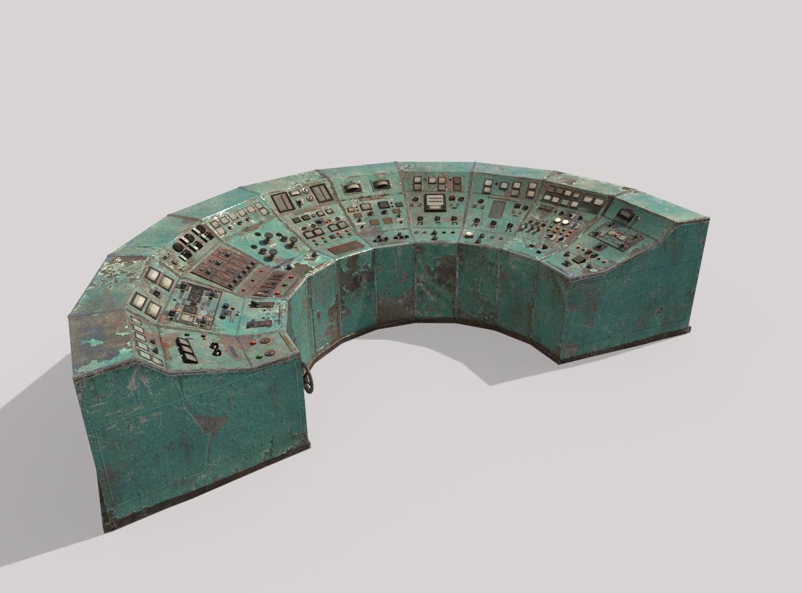 Very Old Control Panel 3D model_1
