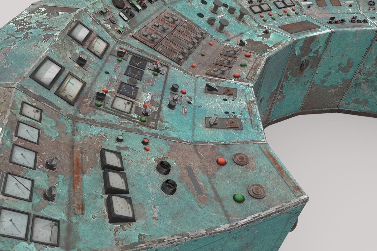 Very Old Control Panel 3D model_9