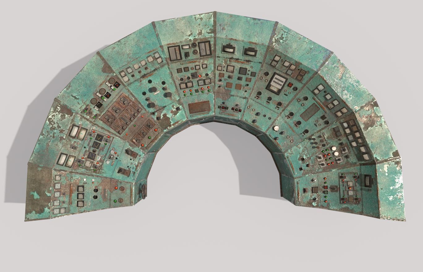 Very Old Control Panel 3D model_2