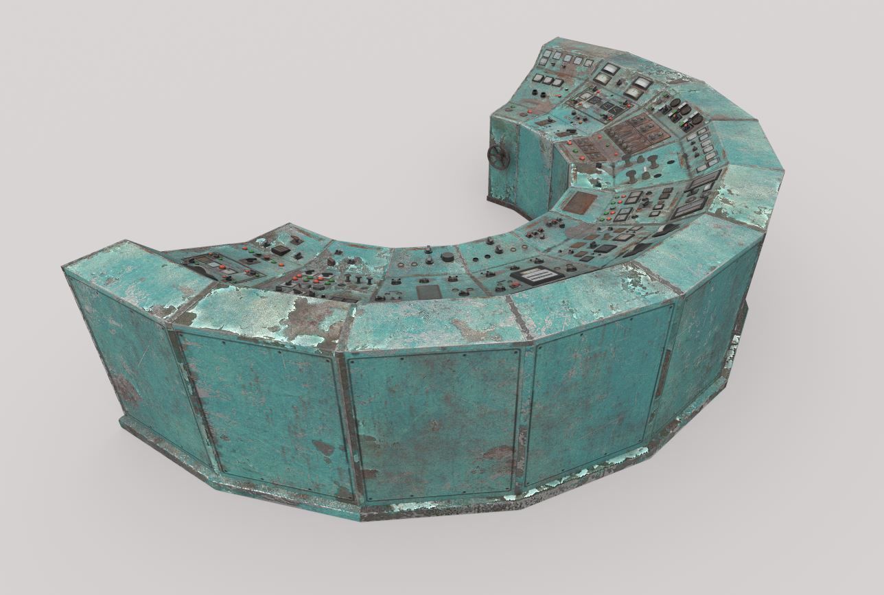 Very Old Control Panel 3D model_8