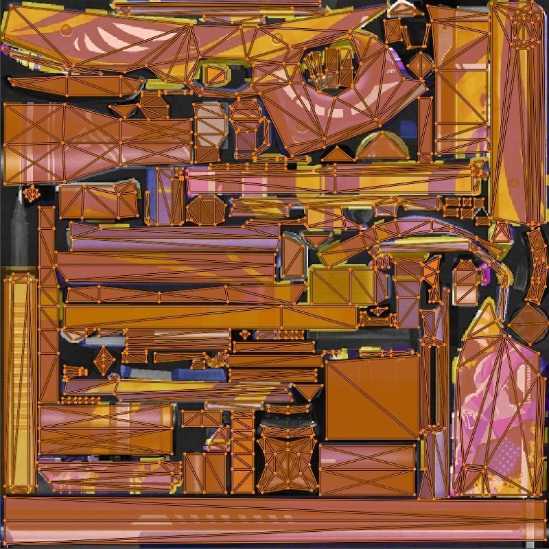 AWM Rifle Game Weapon 14x 3D model_18