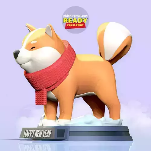 Shiba with winter