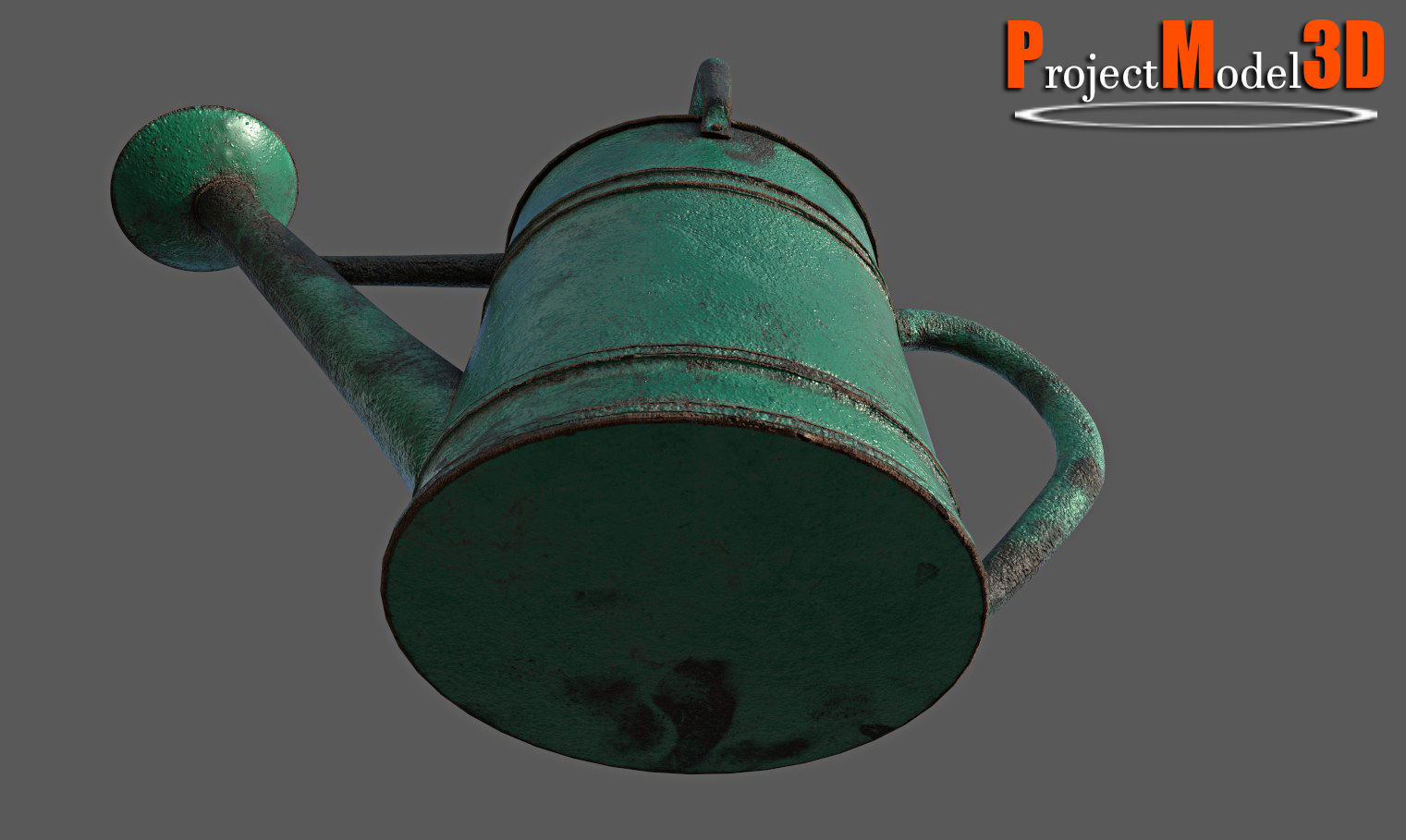 Watering Can-Version001 Low-poly 3D model_7