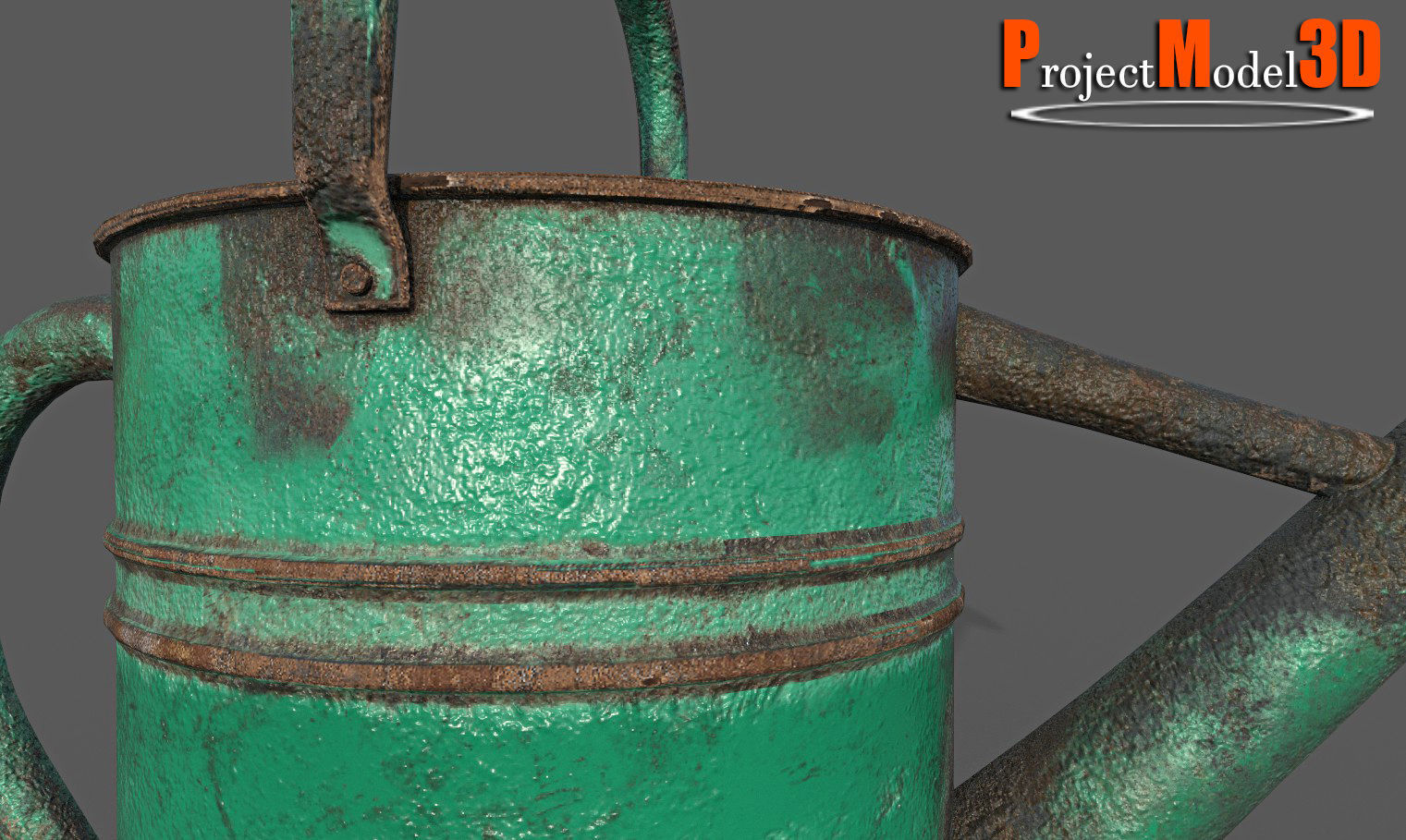 Watering Can-Version001 Low-poly 3D model_5