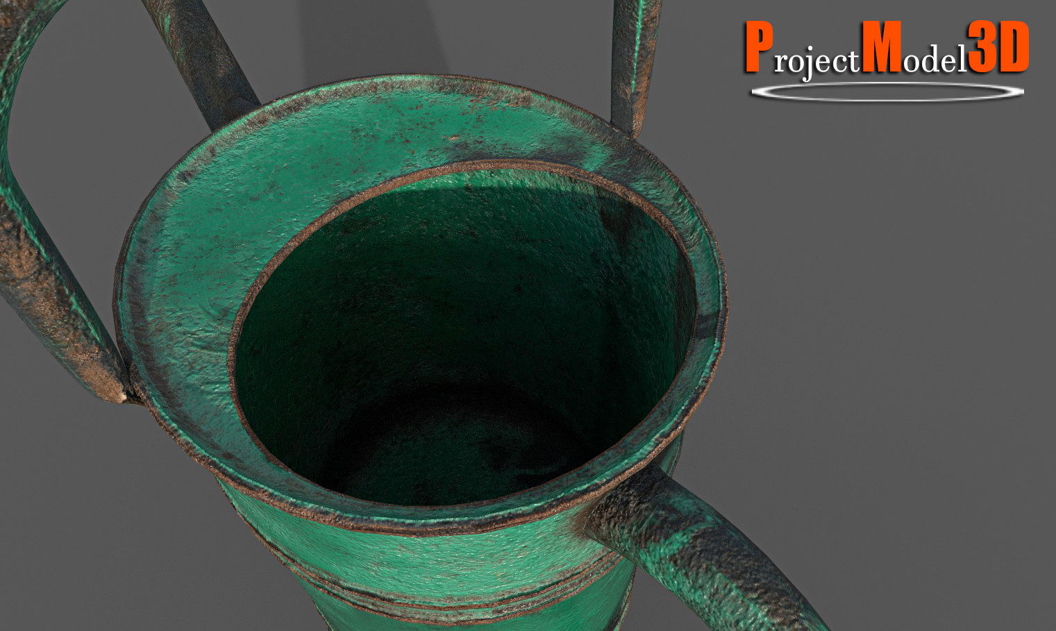 Watering Can-Version001 Low-poly 3D model_6
