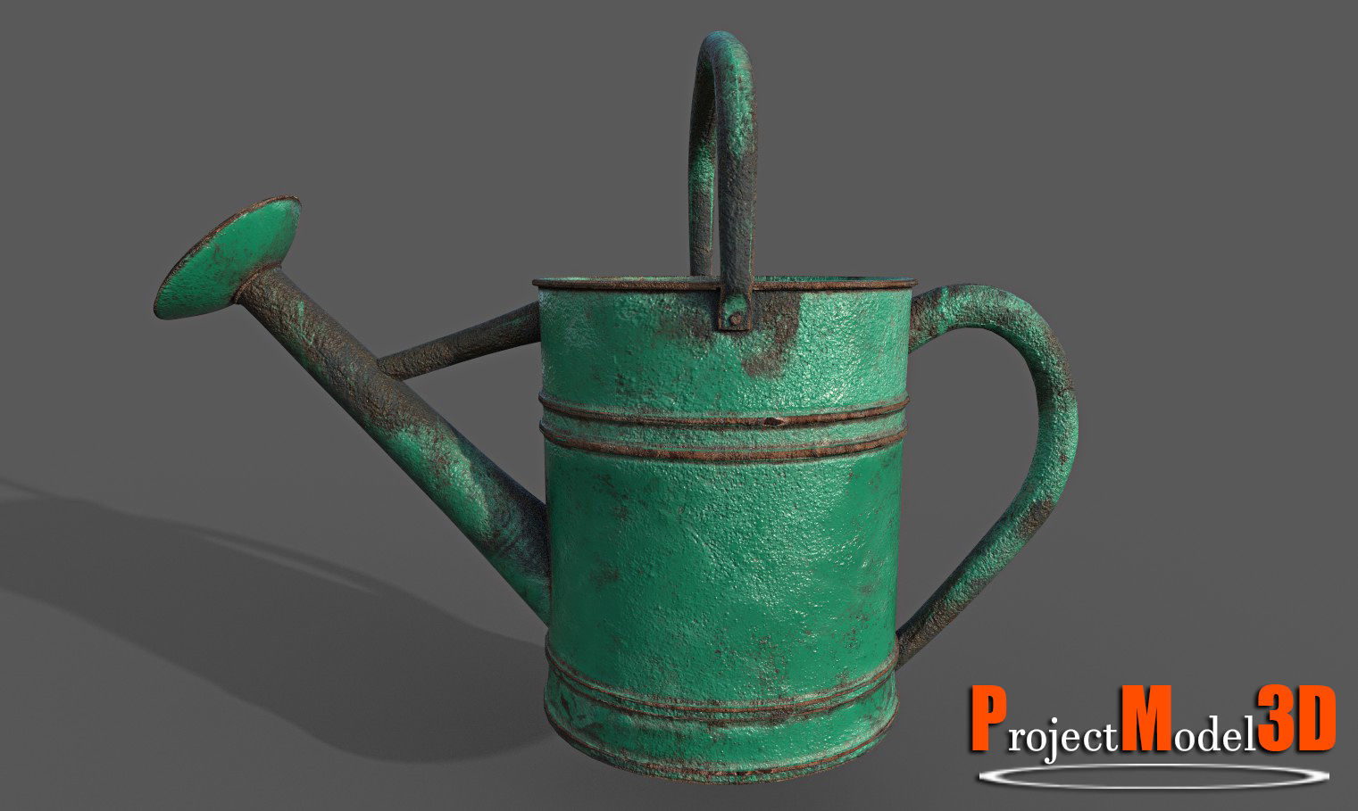 Watering Can-Version001 Low-poly 3D model_4