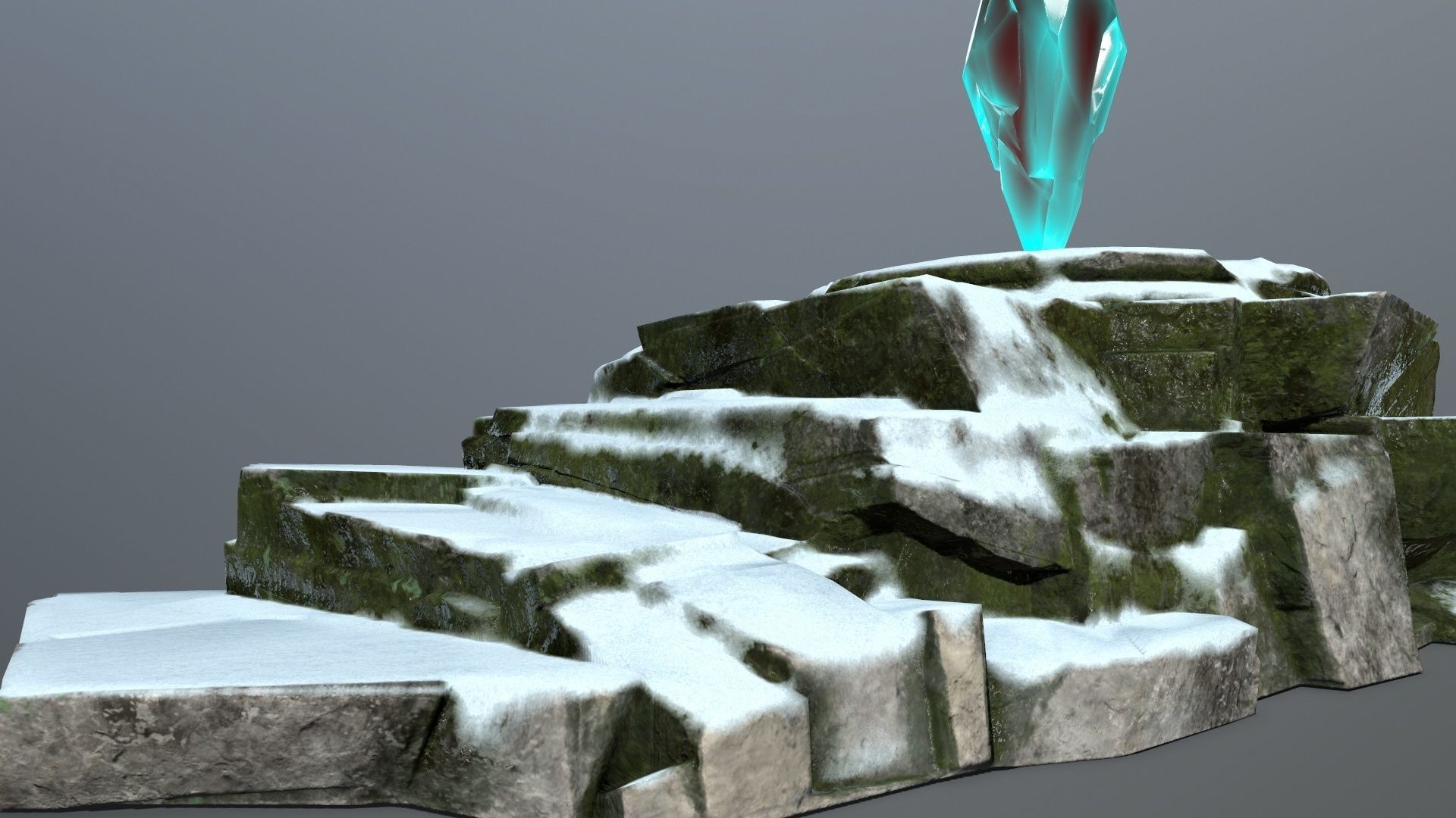 Crystal Ruin Gate Low-poly 3D model_13