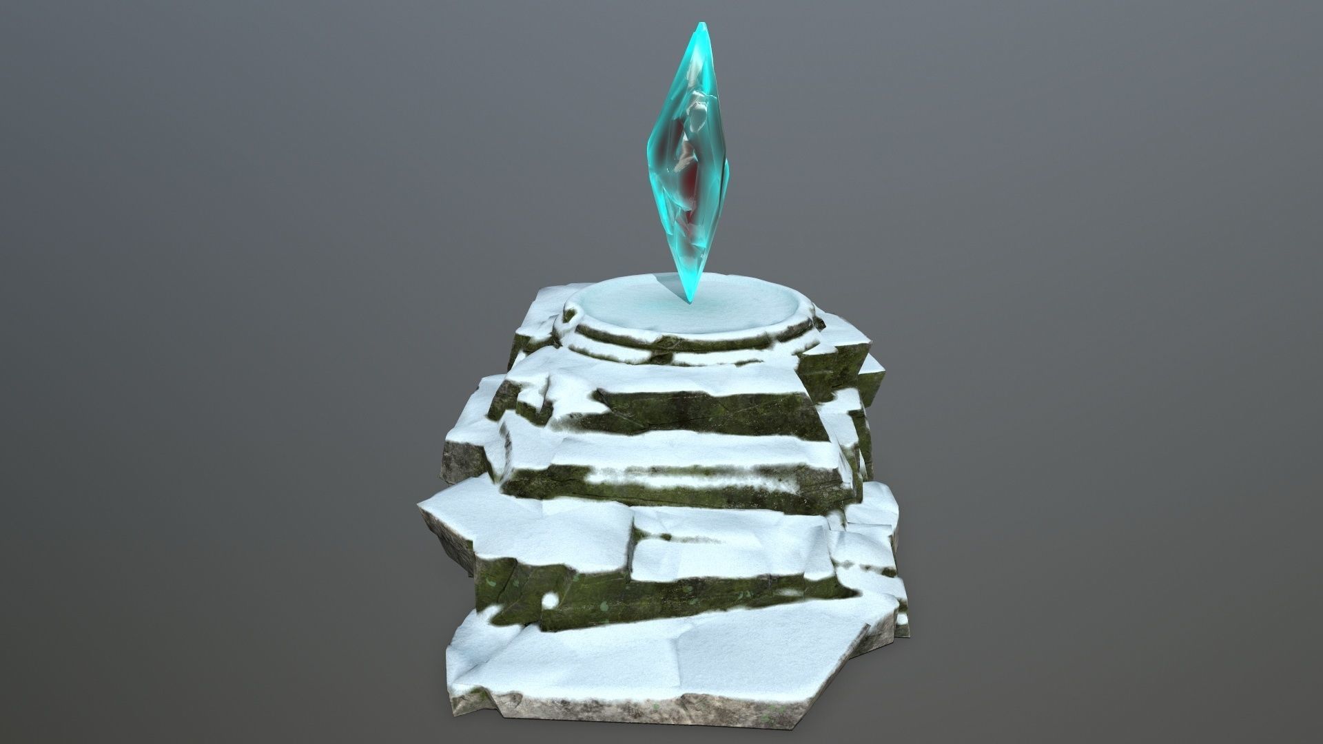 Crystal Ruin Gate Low-poly 3D model_3