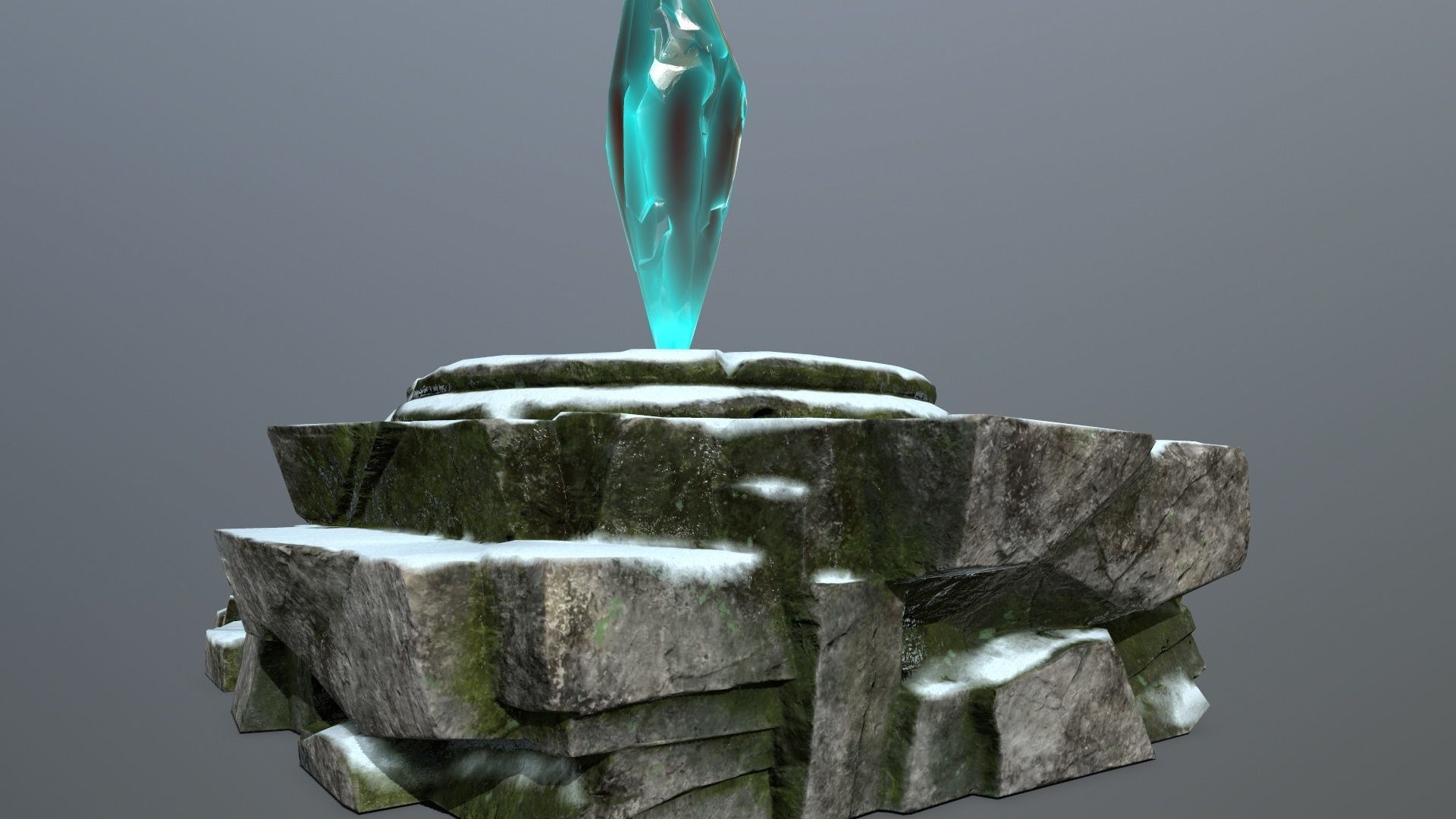 Crystal Ruin Gate Low-poly 3D model_11