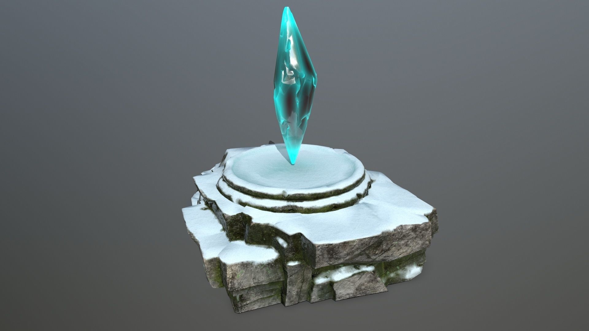 Crystal Ruin Gate Low-poly 3D model_7
