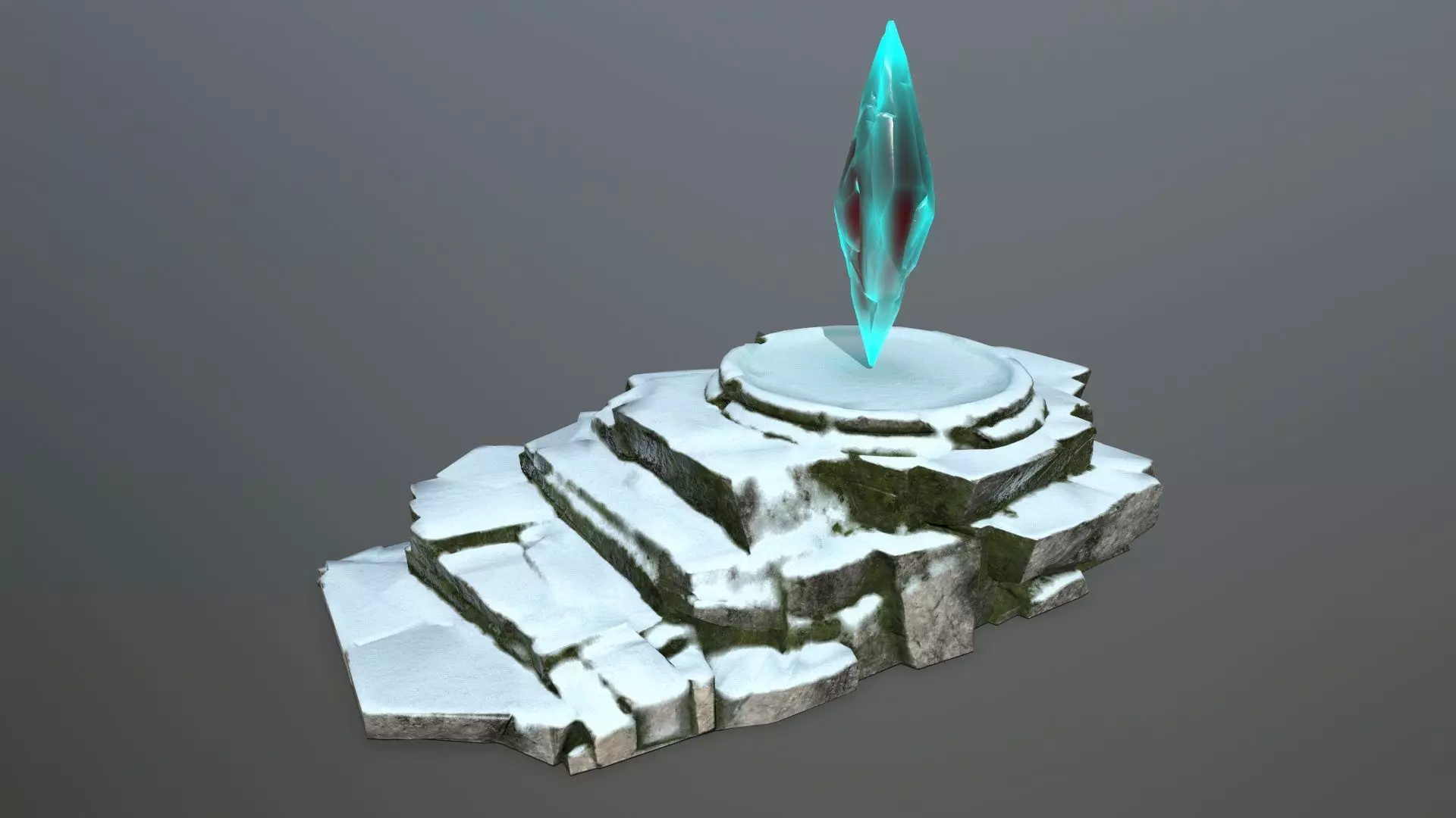Crystal Ruin Gate Low-poly 3D model_0