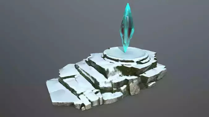 Crystal Ruin Gate Low-poly 3D model