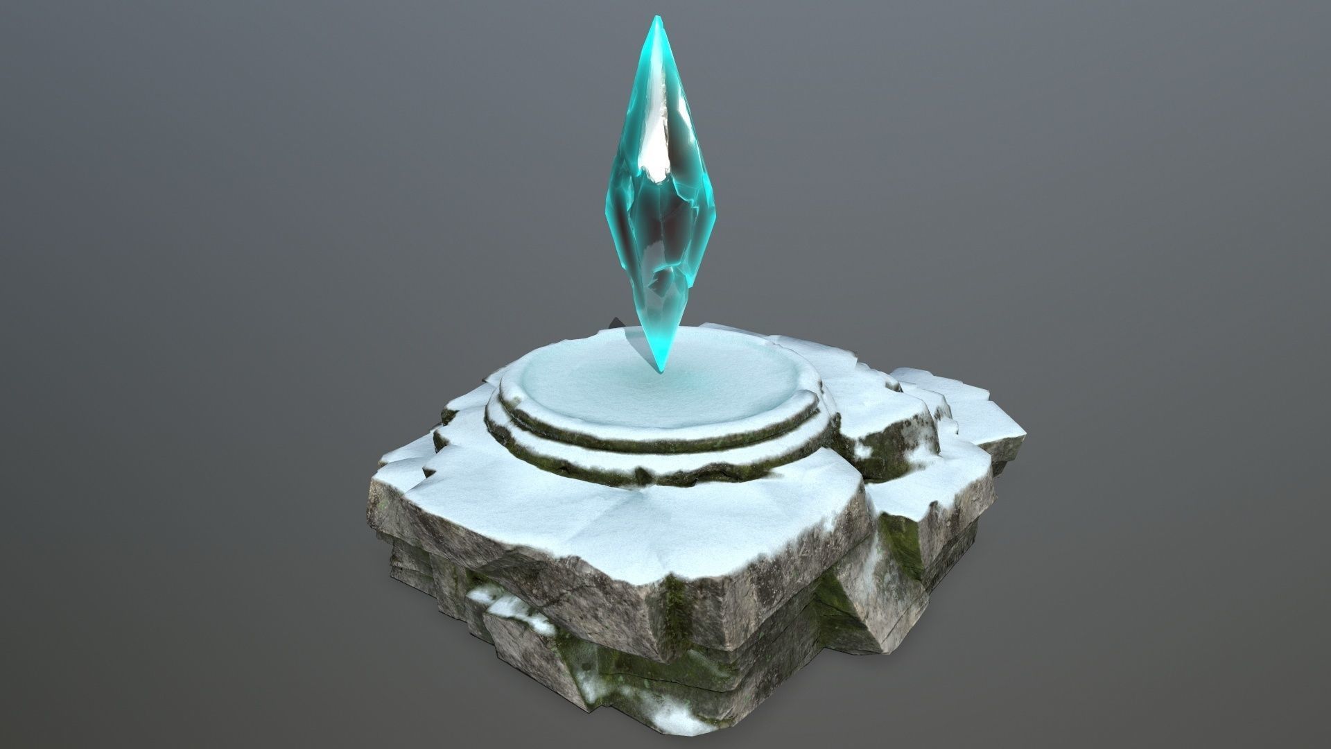 Crystal Ruin Gate Low-poly 3D model_6