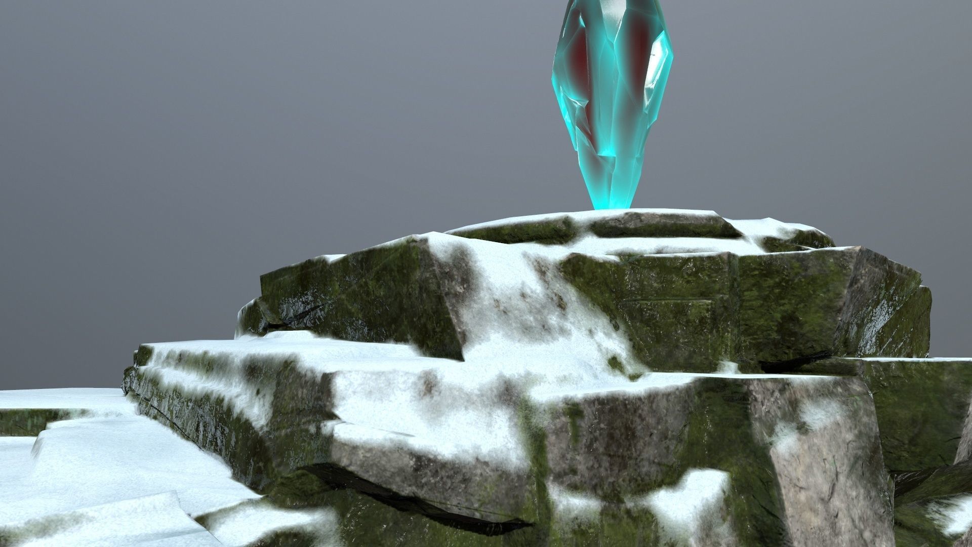 Crystal Ruin Gate Low-poly 3D model_10