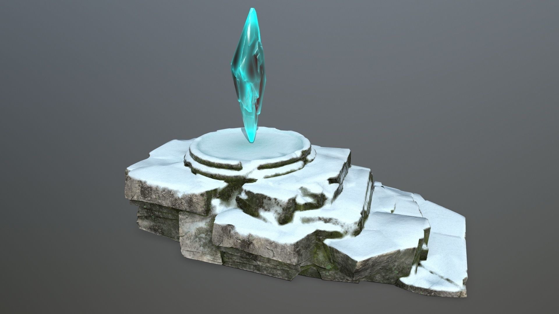 Crystal Ruin Gate Low-poly 3D model_4