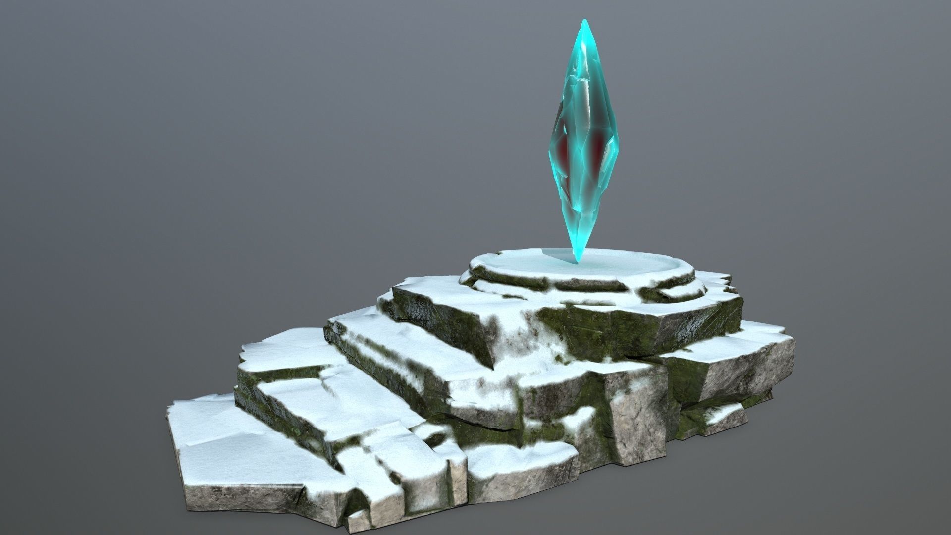 Crystal Ruin Gate Low-poly 3D model_2