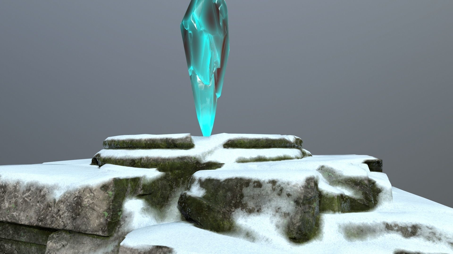 Crystal Ruin Gate Low-poly 3D model_12