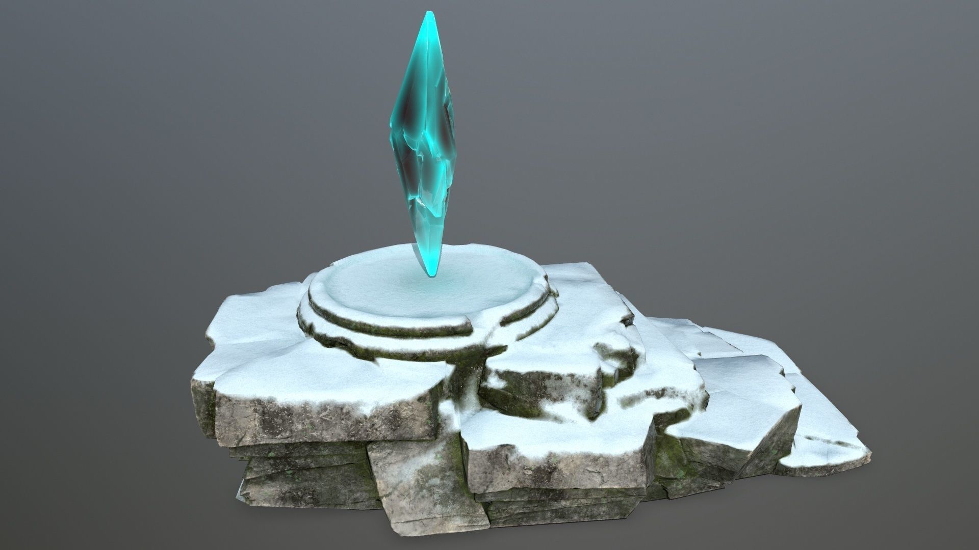 Crystal Ruin Gate Low-poly 3D model_5