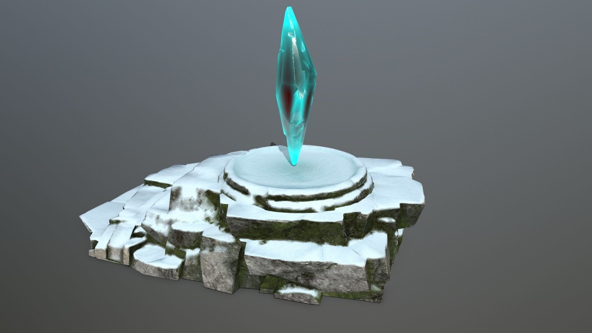 Crystal Ruin Gate Low-poly 3D model_8