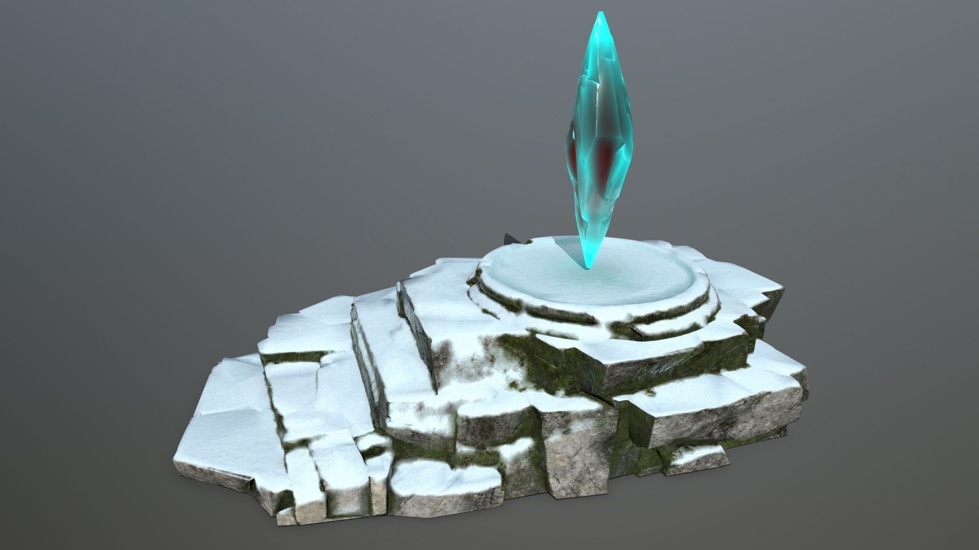 Crystal Ruin Gate Low-poly 3D model_9