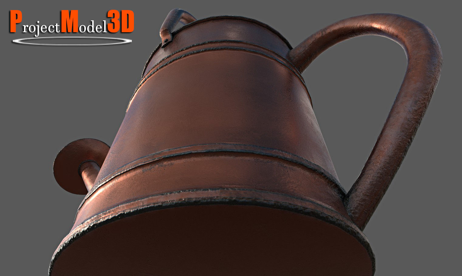 Watering Can-Version002 Low-poly 3D model_8