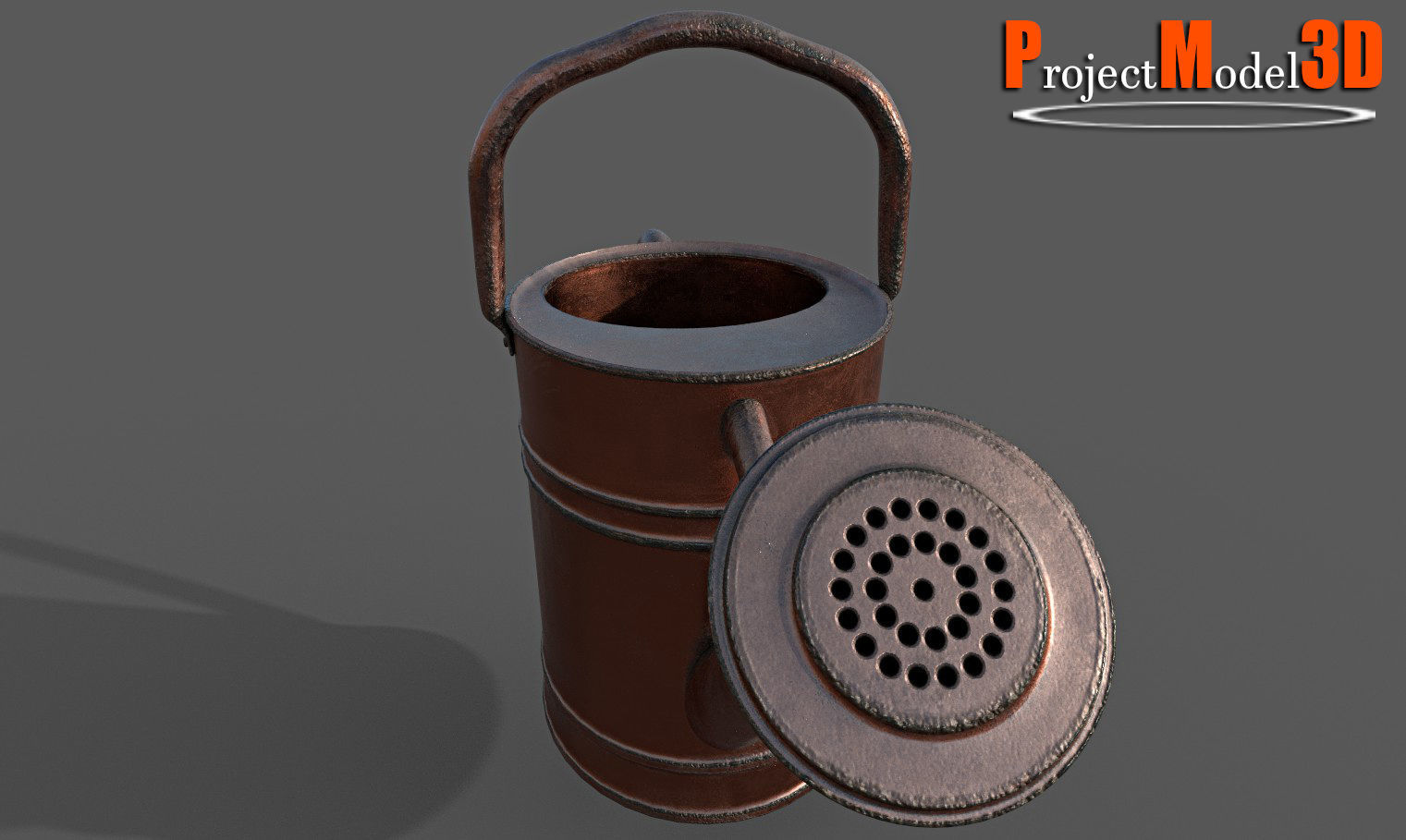 Watering Can-Version002 Low-poly 3D model_7
