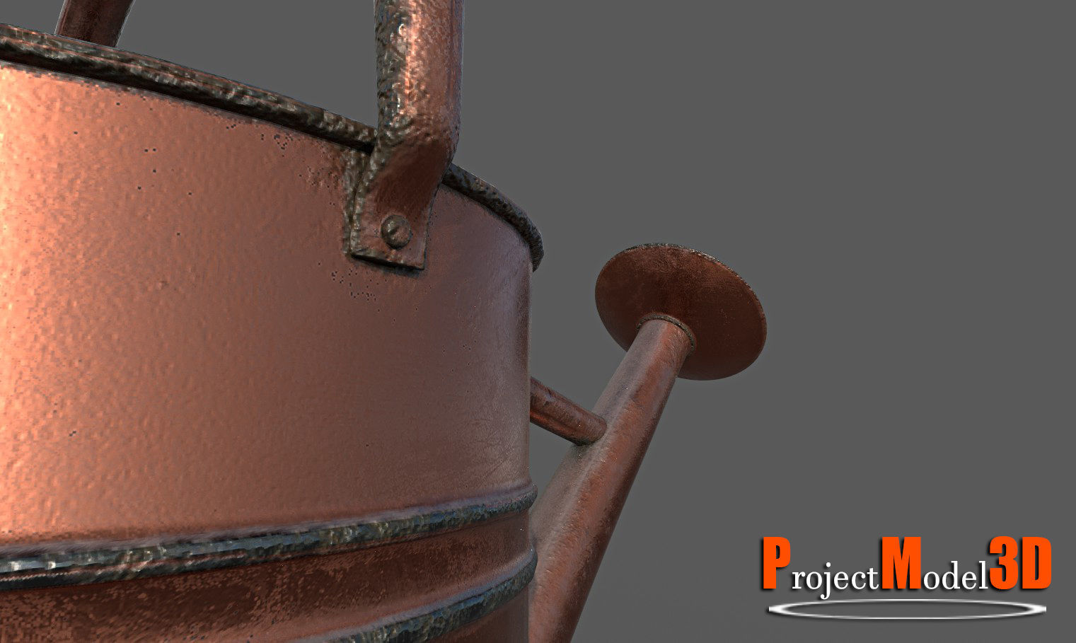 Watering Can-Version002 Low-poly 3D model_6