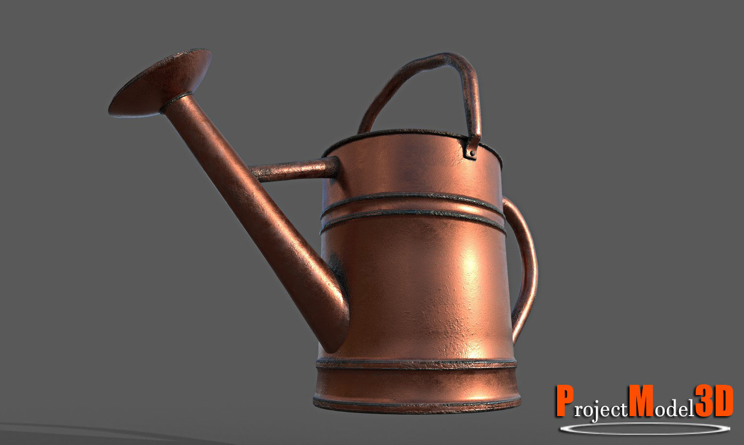 Watering Can-Version002 Low-poly 3D model_2
