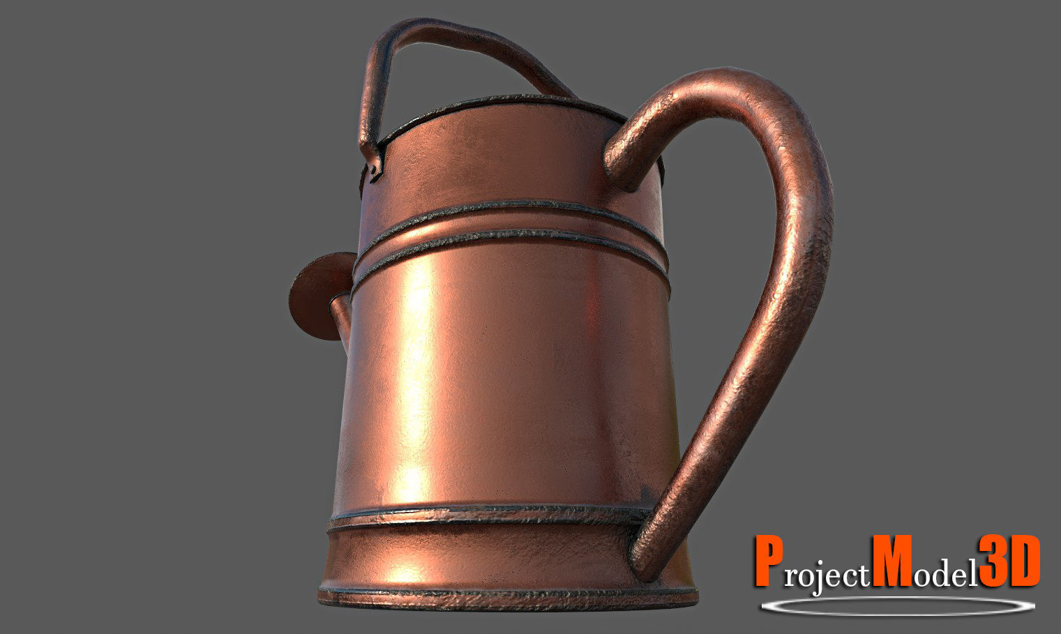 Watering Can-Version002 Low-poly 3D model_4