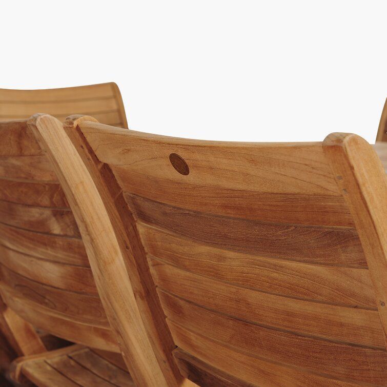 Elioenai Rectangular Long Teak Dining Set 3D model_7