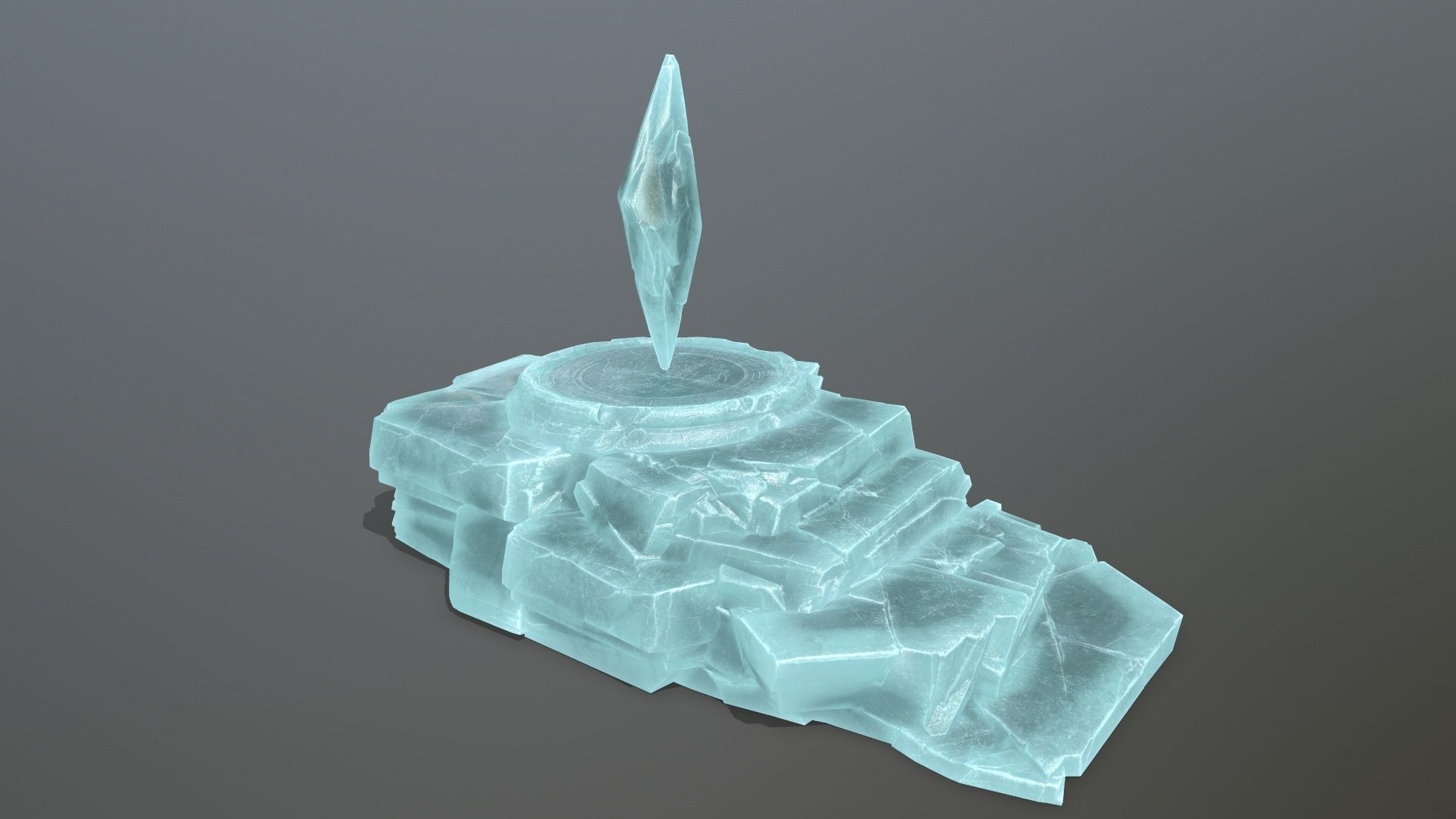 Crystal Ruin Gate Low-poly 3D model_4